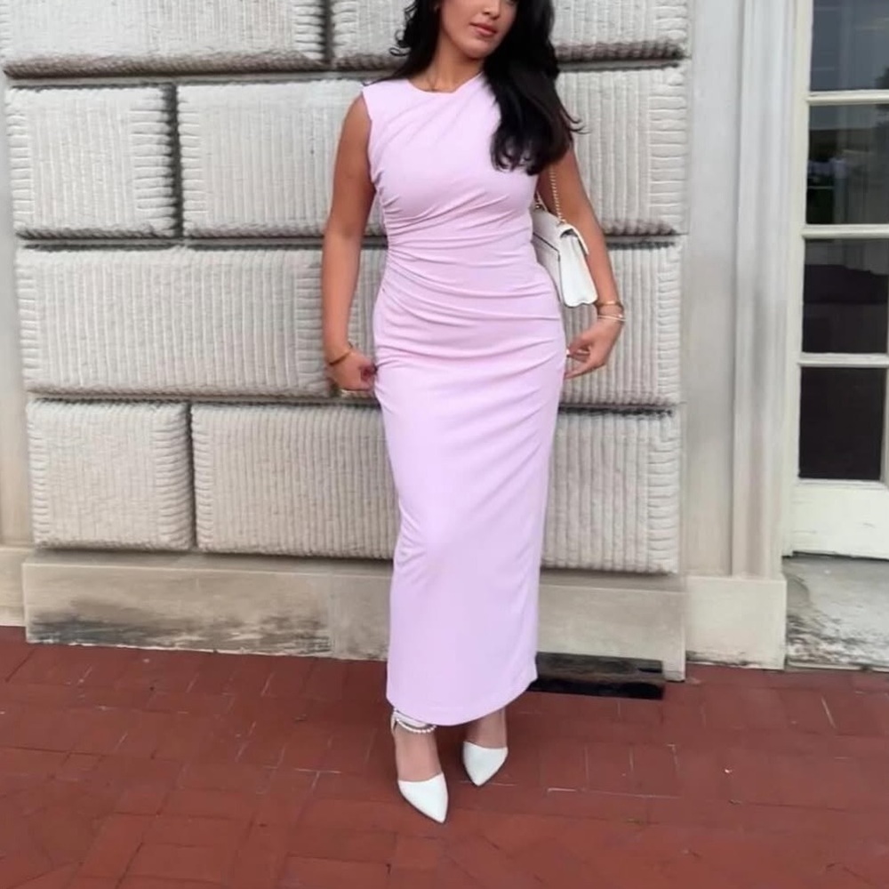 Zara Light Pink Midi Dress